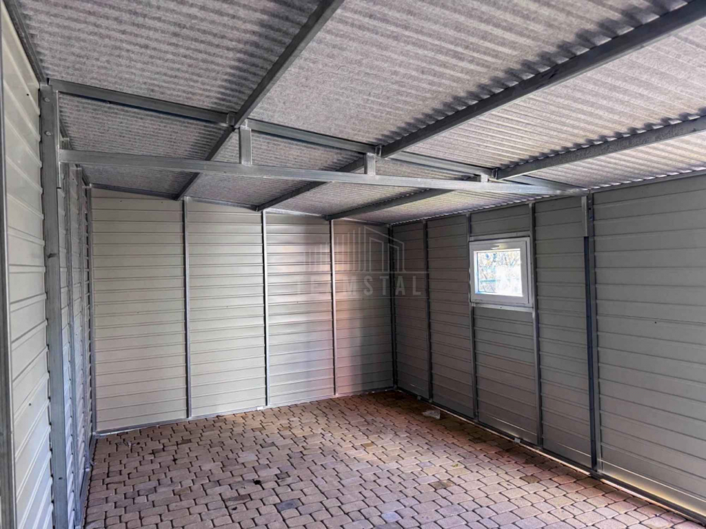 Garaż blaszany 3,5x5m - brama dwuskrzydłowa drzwi okno dach TS1187 Kłodzko - zdjęcie 3