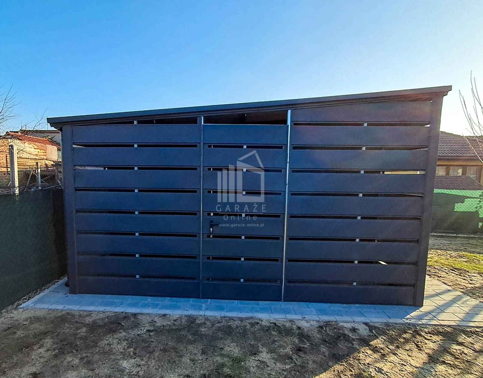 Garaż blaszany schowek 4,5x4,5m + wiata 1m 2x drzwi dach  ID967 Legnica - zdjęcie 3