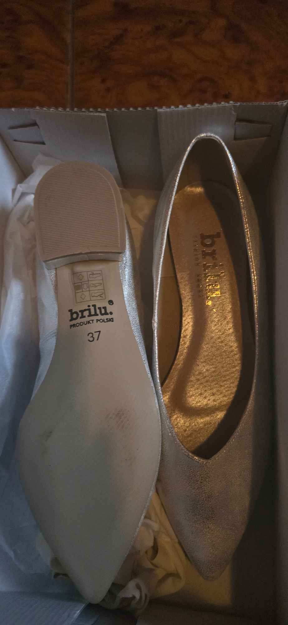 Buty slubne baleriny roz 37 Raków - zdjęcie 7