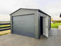 Garaż blaszany 5x6m - brama segmentowa okno drzwi dach  rynny TS1194 Przasnysz - zdjęcie 5