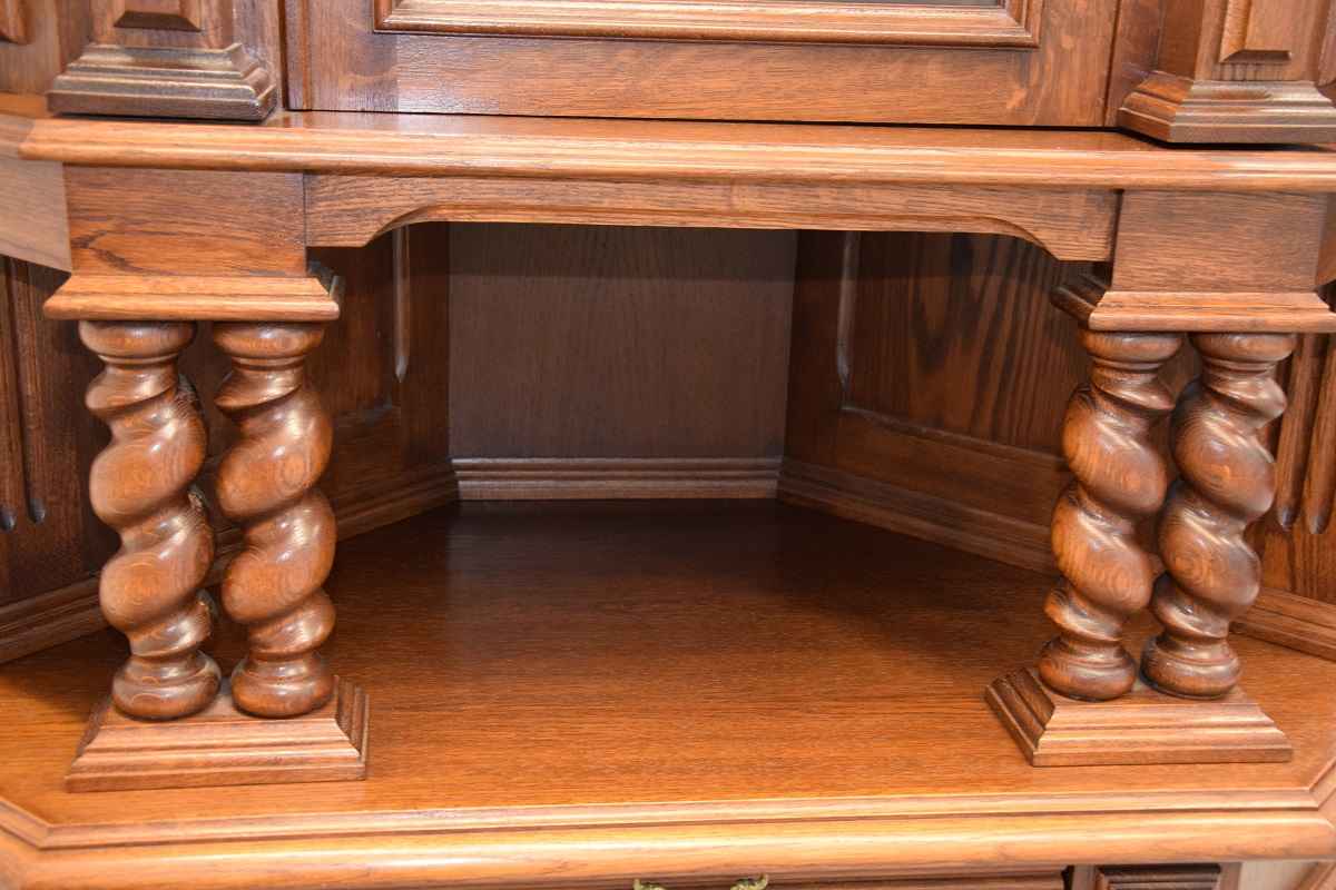 witryna narożna dębowa - meble gdańskie - jak nowa Olsztyn - zdjęcie 6