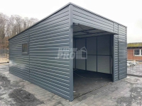 Garaż blaszany 4,5x6  antracyt drzwi +  okno   Dach spad w tył GP109 Gdynia - zdjęcie 5