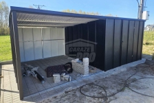 Schowek domek ogrodowy 2,3x3 m + wiata 3x3 m drzwi blacha dach GP746 Krynica-Zdrój - zdjęcie 4
