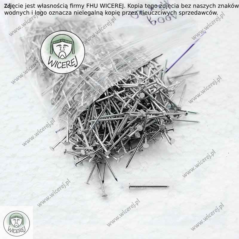 Gwoździe do nabijania odstępników 1,2 x 20mm - 100g stal ocynkowana Jaśliska - zdjęcie 1