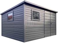 Schowek domek ogrodowy 4x3 m brama 2 x okno dach rynna SO180