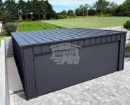 Garaż blaszany 6x6 m - brama drzwi blacha na rąbek  dach rynna GP770 Wągrowiec - zdjęcie 4