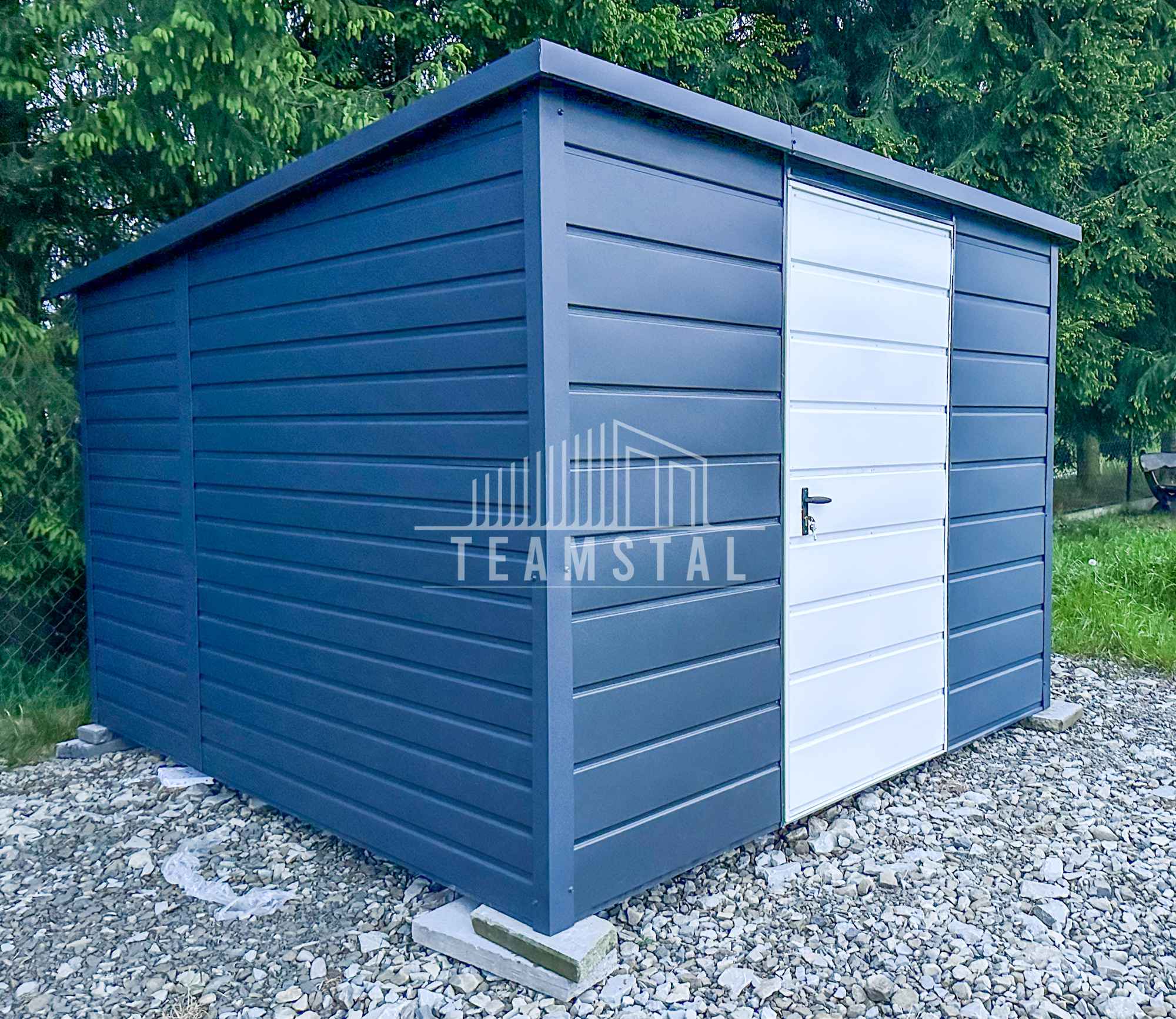 Schowek -  Domek Ogrodowy 3x3m Drzwi - Antracyt - Biały-Spad tył TS655 Kłodzko - zdjęcie 2