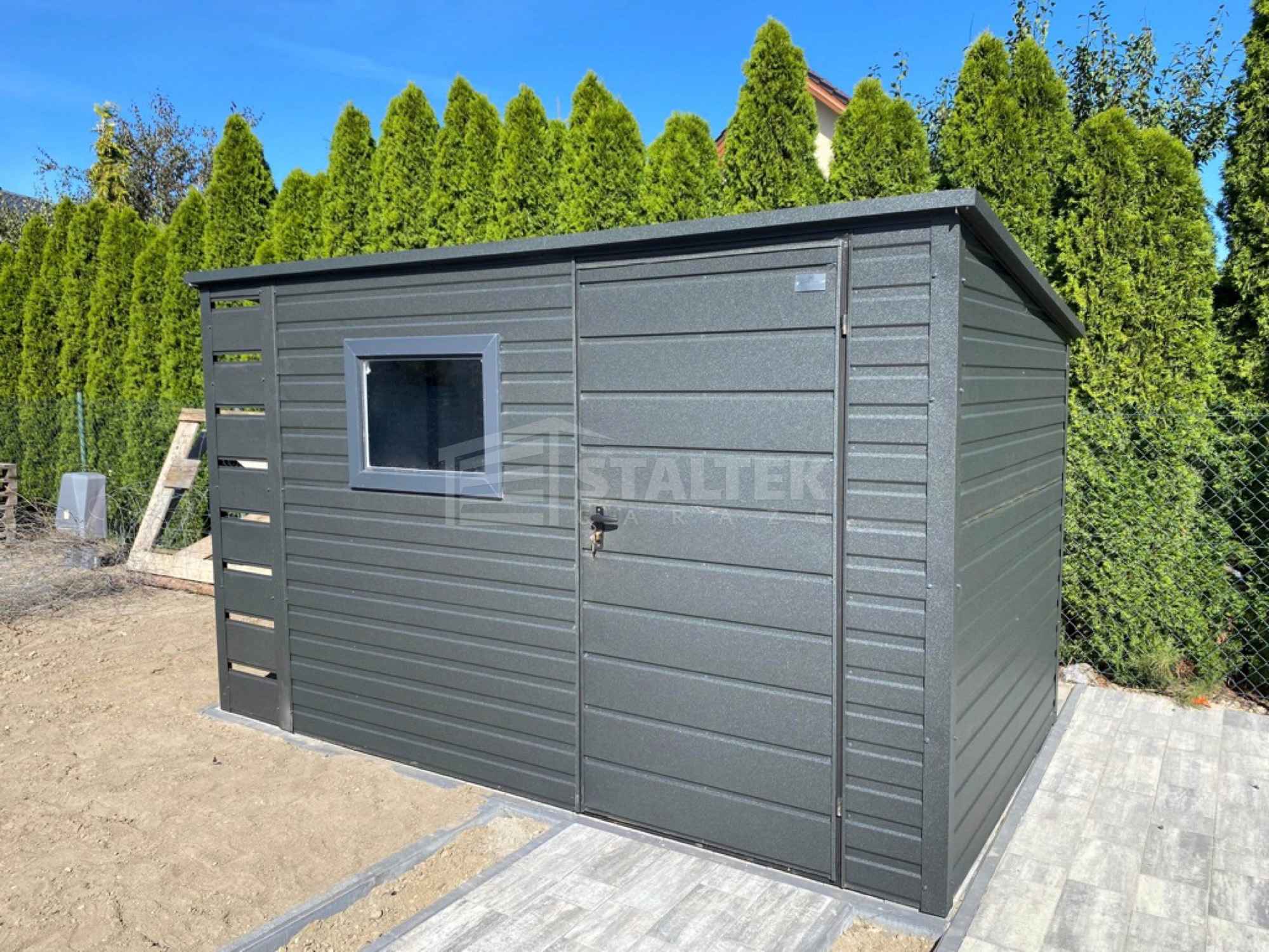 Schowek – domek ogrodowy 3×2 – wiata 0,4×2 – drzwi – okno dach ST238 Rybnik - zdjęcie 3
