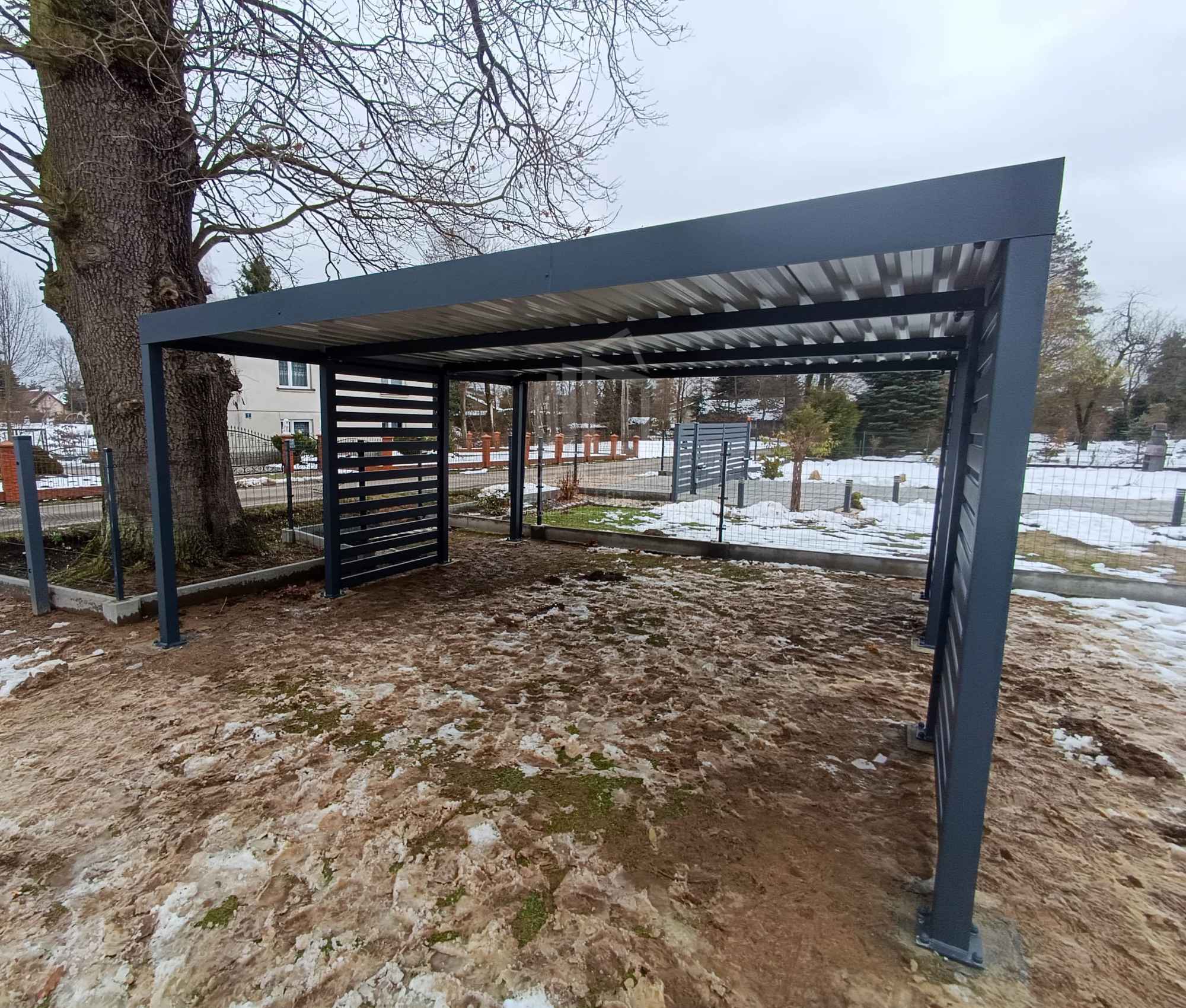 Carport PREMIUM - Wiata samochodowa 5x5 dodatkowa zabudowa ID1157 Żnin - zdjęcie 5
