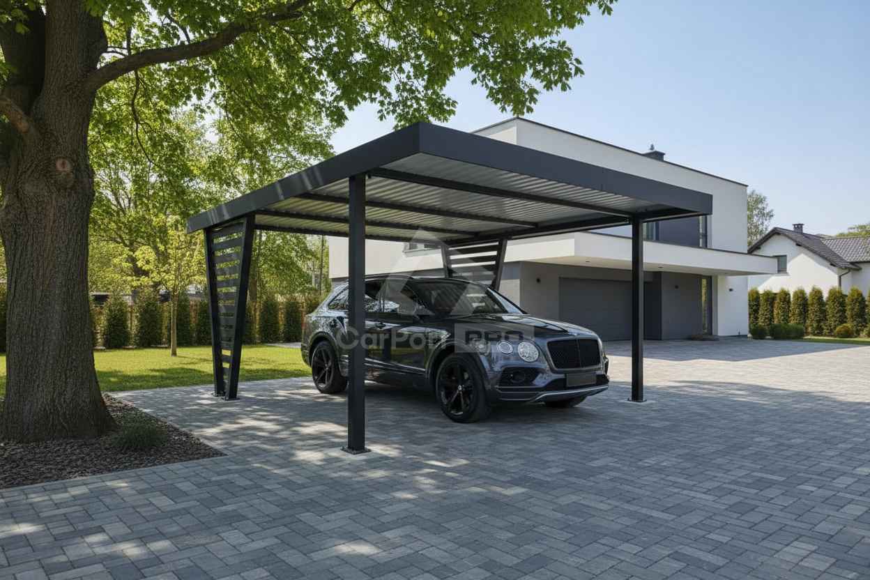 Carport V PREMIUM 4,8x5m Wypełnienie panelami Wiata samochodowa CP161 Lubin - zdjęcie 5