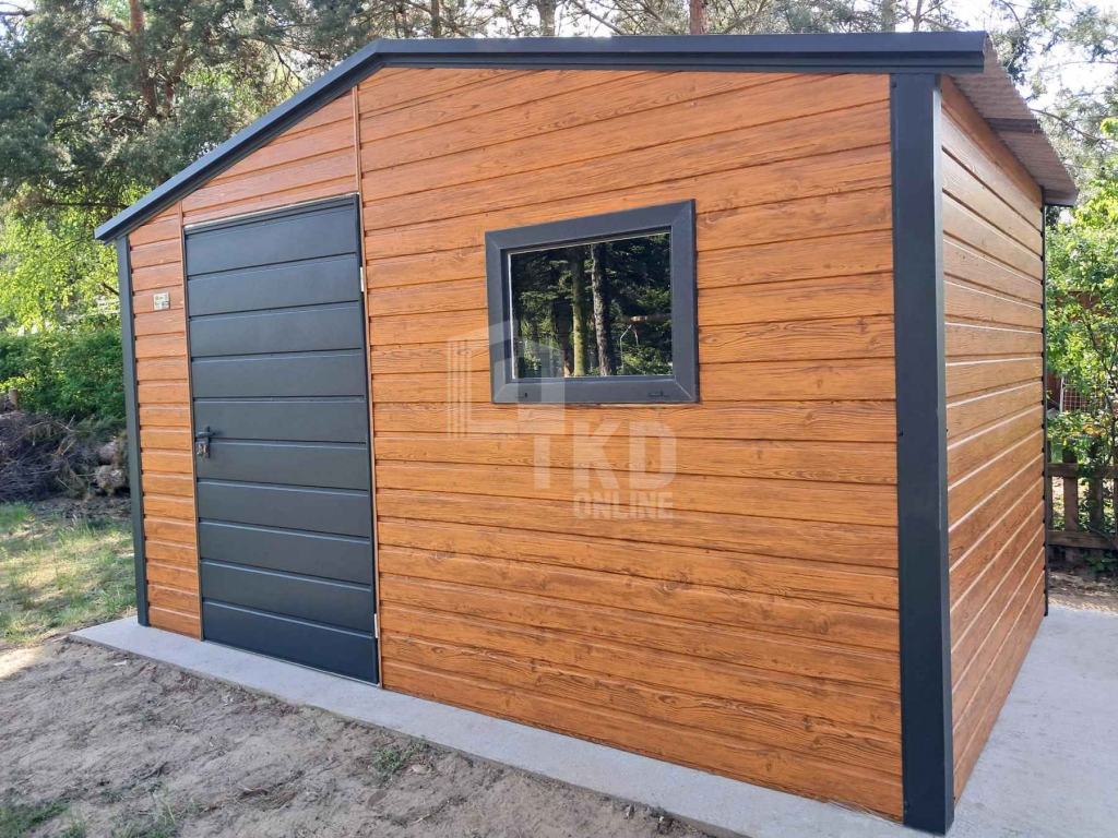 Schowek domek ogrodowy 3x2m - drzwi 2x okno drewnopodobny dach TKD368 Żary - zdjęcie 3