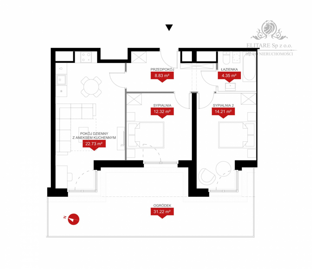 Mieszkanie 3pok. 62,44m2, ogród, ogrzewanie miejskie/ Kleczków Wrocław - zdjęcie 2