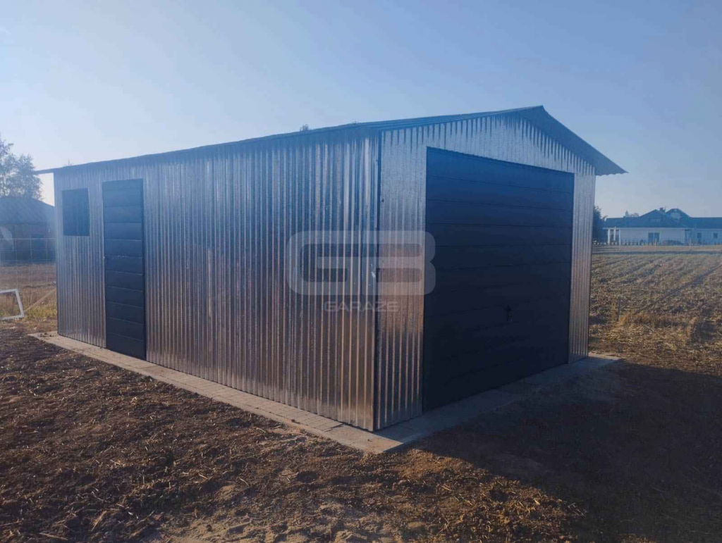 Garaż blaszany 4x6 otwór na okno ocynk dwuspad pod ocieplenie GB166 Otwock Mały - zdjęcie 6