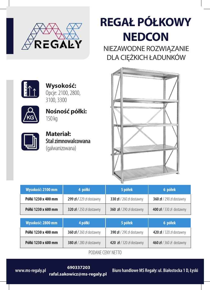Sprzedam regały magazynowe, półkowe, metalowe od 279 zł - MS REGAŁY Białystok - zdjęcie 3