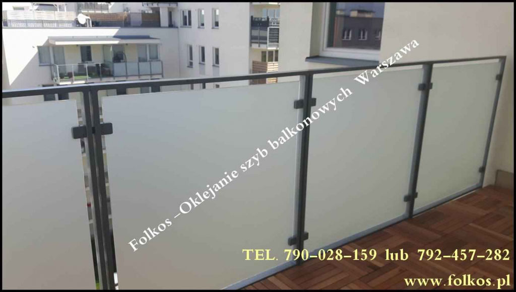 Folia na balkon Wilanów- Usługa oklejania szyb balkonowych Wilanów Ochota - zdjęcie 8