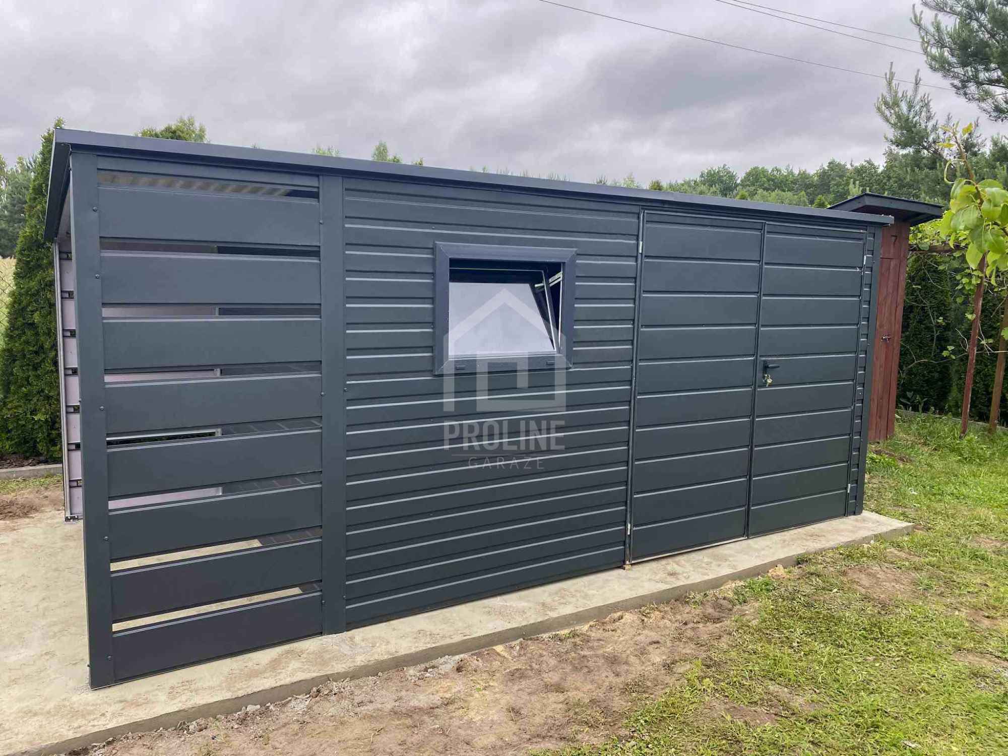 Schowek Domek Ogrodowy 4x2,5 wiata1x2,5 brama okno spad w tył PLG164 Wołomin - zdjęcie 2