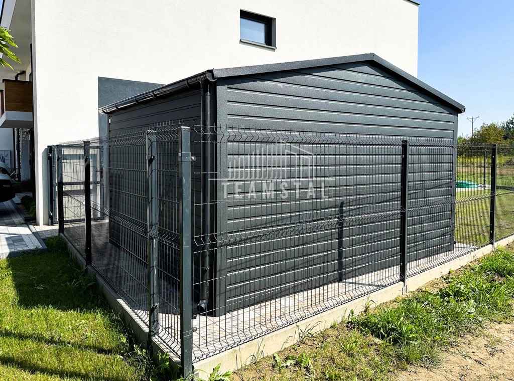 GARAŻ BLASZANY 4m x 5m - Brama uchylna + rynny - Antracyt  4x5 TS494 Ostrowiec Świętokrzyski - zdjęcie 8