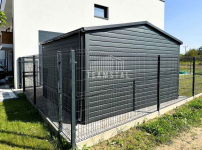 GARAŻ BLASZANY 4m x 5m - Brama uchylna + rynny - Antracyt  4x5 TS494 Ostrowiec Świętokrzyski - zdjęcie 8