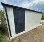 Garaż blaszany 4x5 m - brama uchylna - drzwi rynny - dach TS1302 Kraśnik - zdjęcie 3