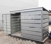 Wiata śmietnikowa spad tył 2,4x1,2m Srebrny Schowek ogrodowy GP283 Kwidzyn - zdjęcie 6