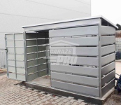 Wiata śmietnikowa spad tył 2,4x1,2m Srebrny Schowek ogrodowy GP283 Gdynia - zdjęcie 6