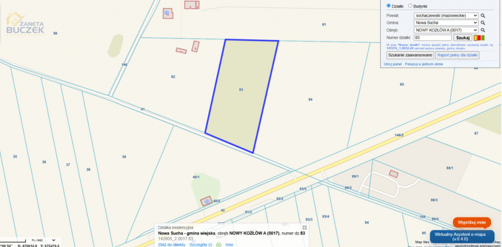 Sprzedam działkę przemysłową w Nowym Kozłowie A Nowy Kozłów Pierwszy - zdjęcie 1