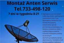 Montaż ustawienie serwis anten satelitarnych, DVB-T Montaż telewizora
