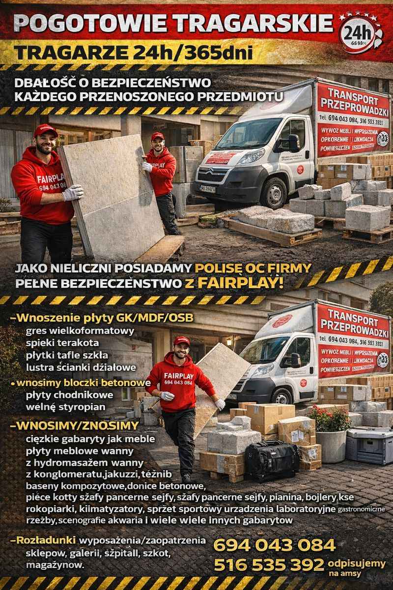 PRZEPROWADZKI • TRANSPORT • TRAGARZE 24h | WYWÓZ MEBLI Tragarze 24h Mokotów - zdjęcie 2