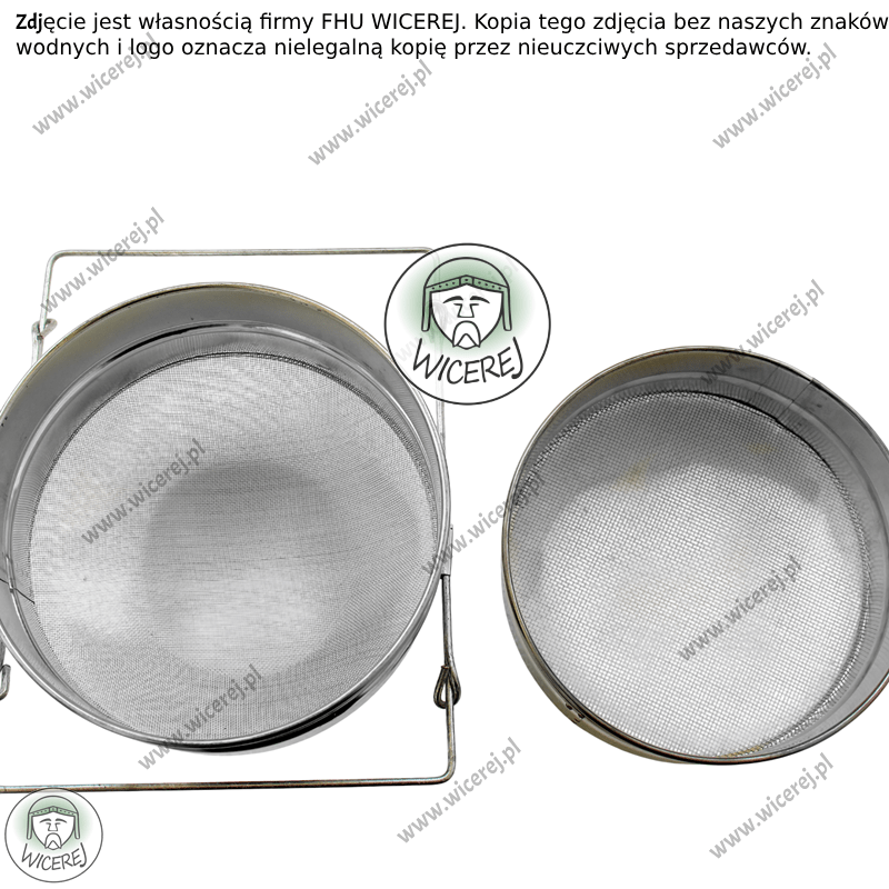 Sito do miodu podwójne wypukłe śr. 20cm filtr do miodu cedzak cedzidło Jaśliska - zdjęcie 4