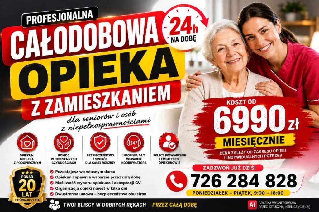 Opieka nad SENIOREM 24h od 6990 zł.Opiekunka zamieszka z seniorem Grunwald - zdjęcie 2
