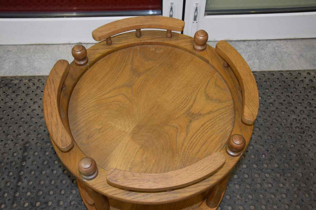 barek - stolik dębowy na kółkach - super stan Olsztyn - zdjęcie 2