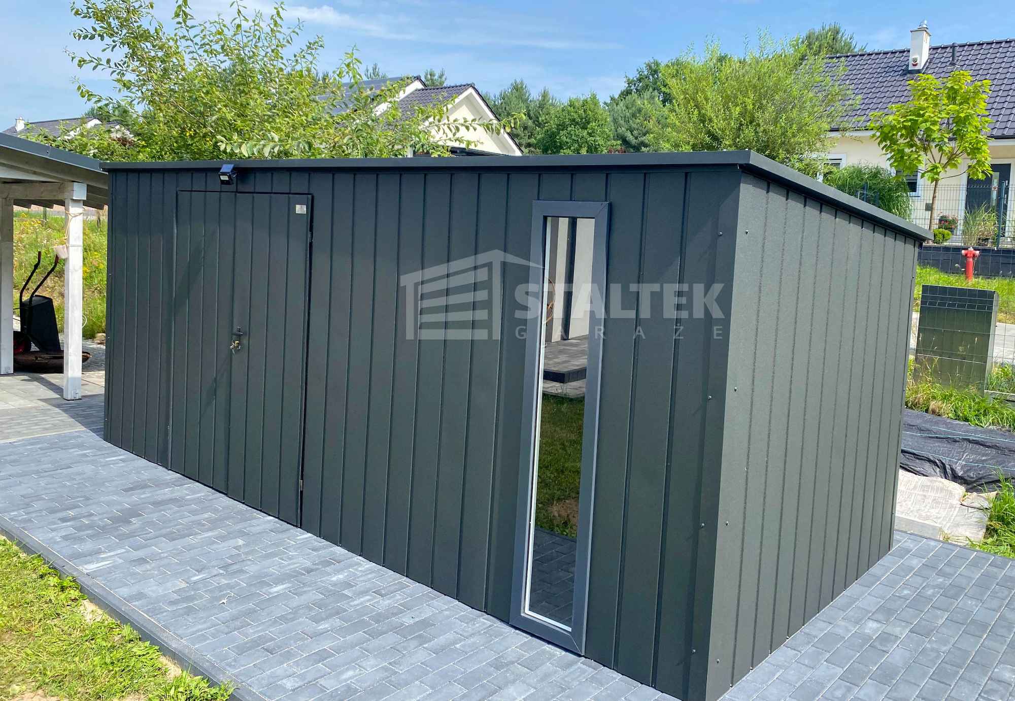 Schowek - domek ogrodowy 5,5x2m - wiata 0,5m brama okno dach ST199 Braniewo - zdjęcie 5