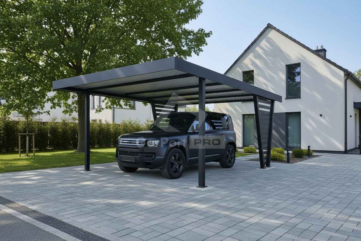 Carport V PREMIUM 4,2x5,8m Wypełnienie panelami Wiata CP167 Ostrowiec Świętokrzyski - zdjęcie 2