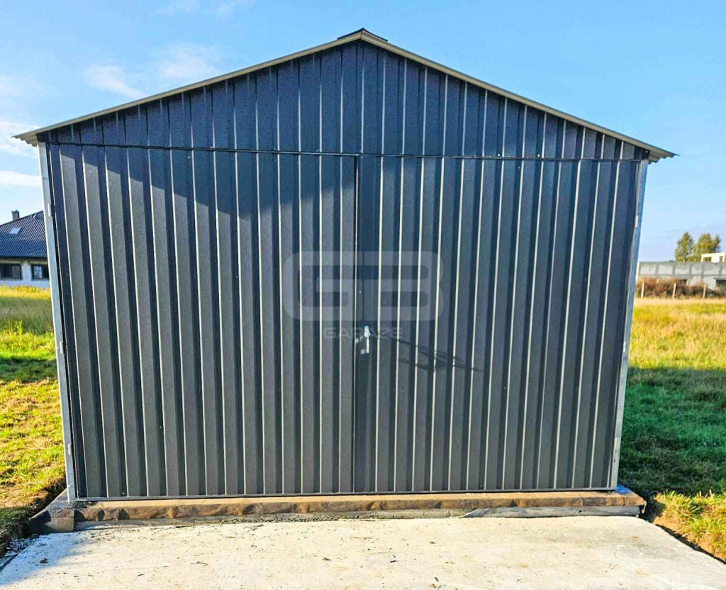 Garaż blaszany 3x6m - wolnstojący brama dwuskrzydłowa dwuspadowy GB155 Gliwice - zdjęcie 2