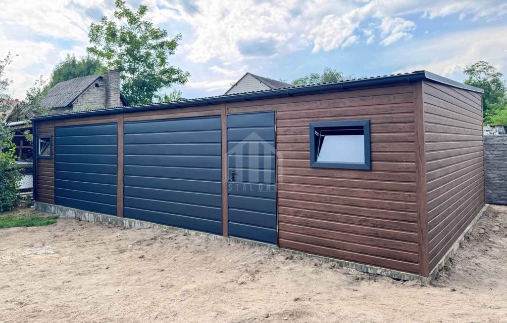 Garaż blaszany 10x3m 2x brama drzwi 2x okno rynna dach SO157 Nowy Sącz - zdjęcie 2
