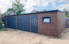 Garaż blaszany 10x3m 2x brama drzwi 2x okno rynna dach SO157 Nowy Sącz - zdjęcie 2