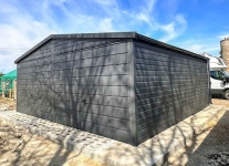 Garaż blaszany 6x5,8 m  2x brama uchylna drzwi okno dach rynny SO190 Sopot - zdjęcie 3