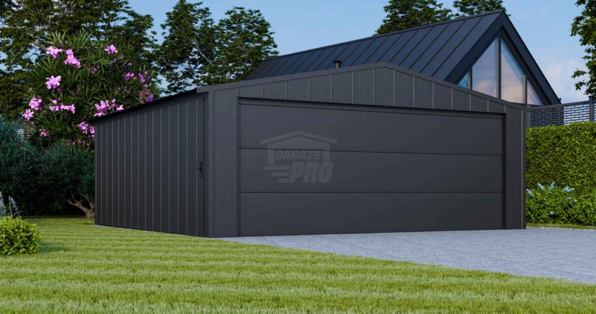 Garaż blaszany 6x5m brama drzwi blacha na rąbek dach GP642 Opole - zdjęcie 5