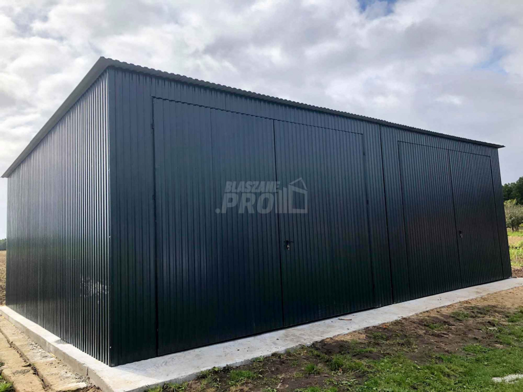 Hala Garaż blaszany 8x6 Brama dwuskrzydłowa x2 spad w tył GP142 Przasnysz - zdjęcie 9