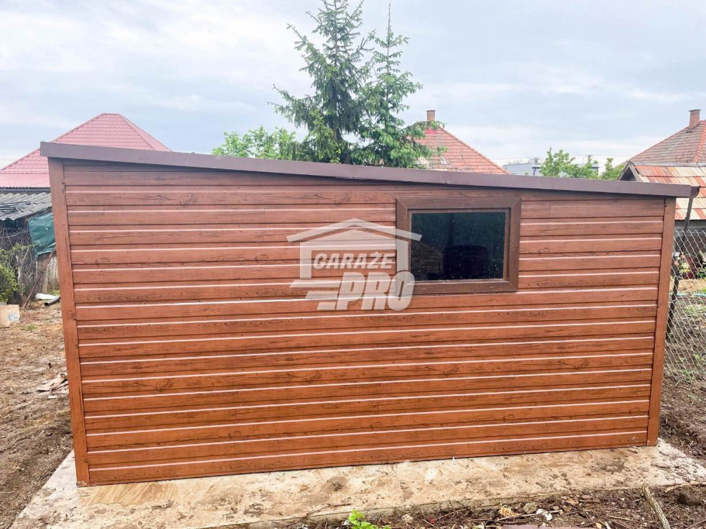 Domek ogrodowy Garaż  6x4m   drewnopodobny Dach spad w tył GP125 Białogard - zdjęcie 5