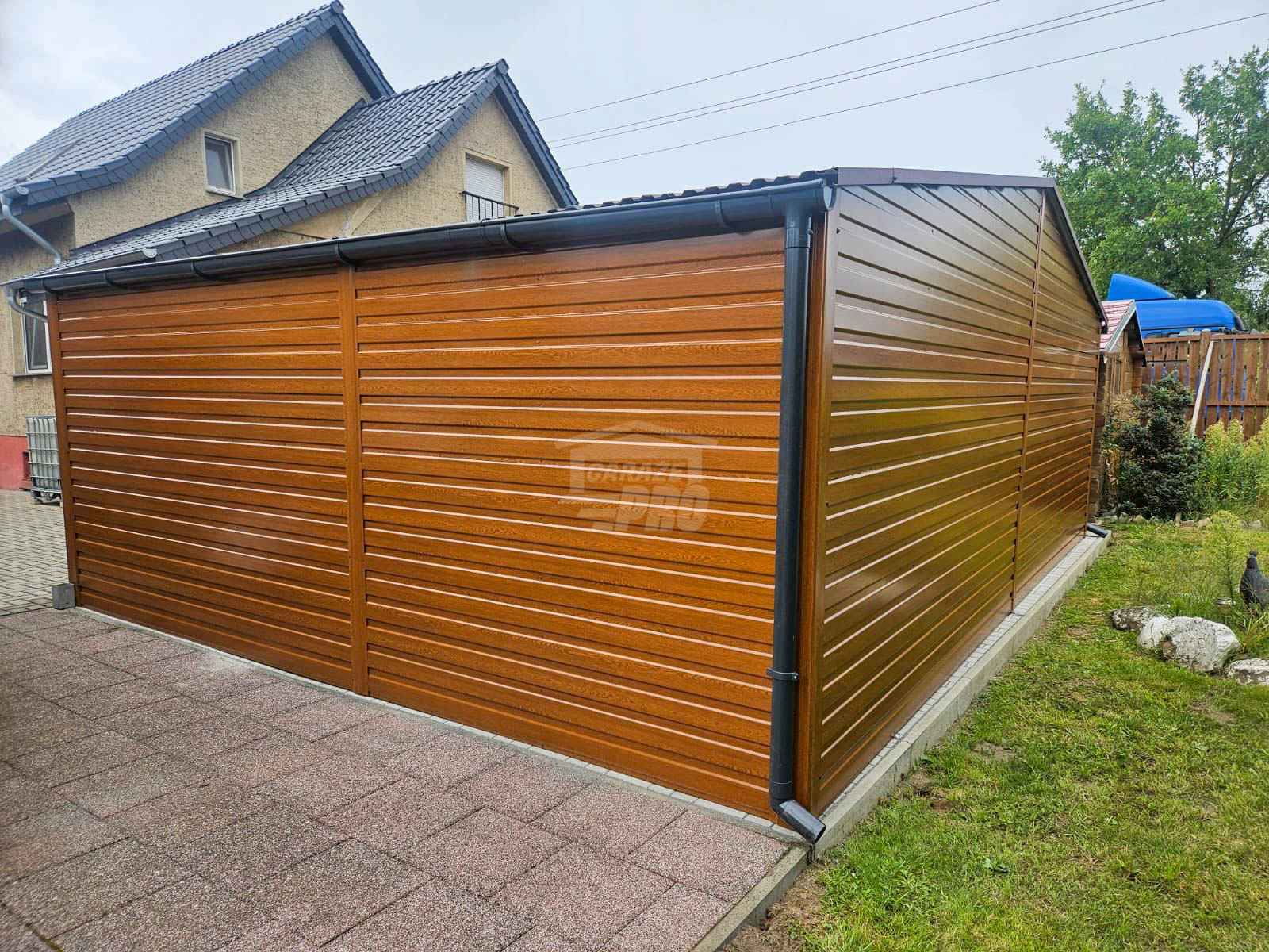 Garaż blaszany 7x6 Brama - drzwi - Dach dwuspadowy rynny GP598 Ciechanów - zdjęcie 8
