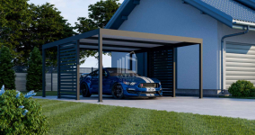 CarPort PREMIUM - Wiata samochodowa 5x5 Antracyt Zabudowa - ID960 Tczew - zdjęcie 5