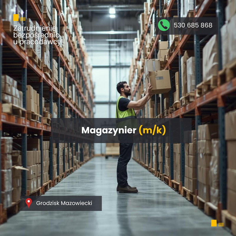 Magazynier (k/m) Grodzisk Mazowiecki - zdjęcie 1