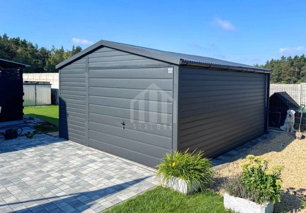 Garaż blaszany 4,5x4m - brama uchylna - drzwi - okno - rynny SO113 Wągrowiec - zdjęcie 2
