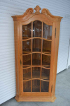 witryna narożna z drewna dębowego - jak nowa