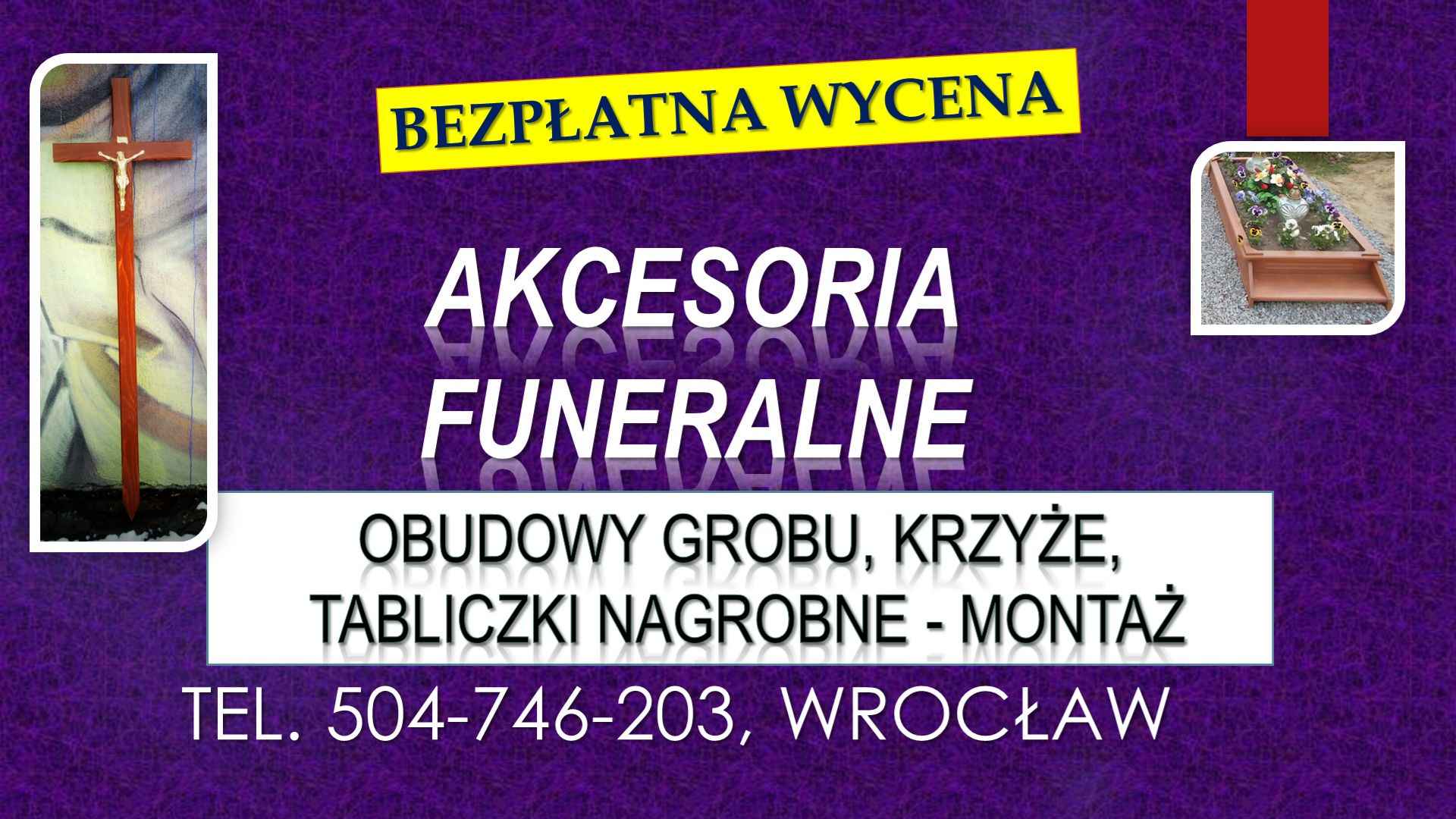 Krzyże nagrobne, cena. T. 504746203. Cmentarz, Wrocław, krzyż na grób. Psie Pole - zdjęcie 6