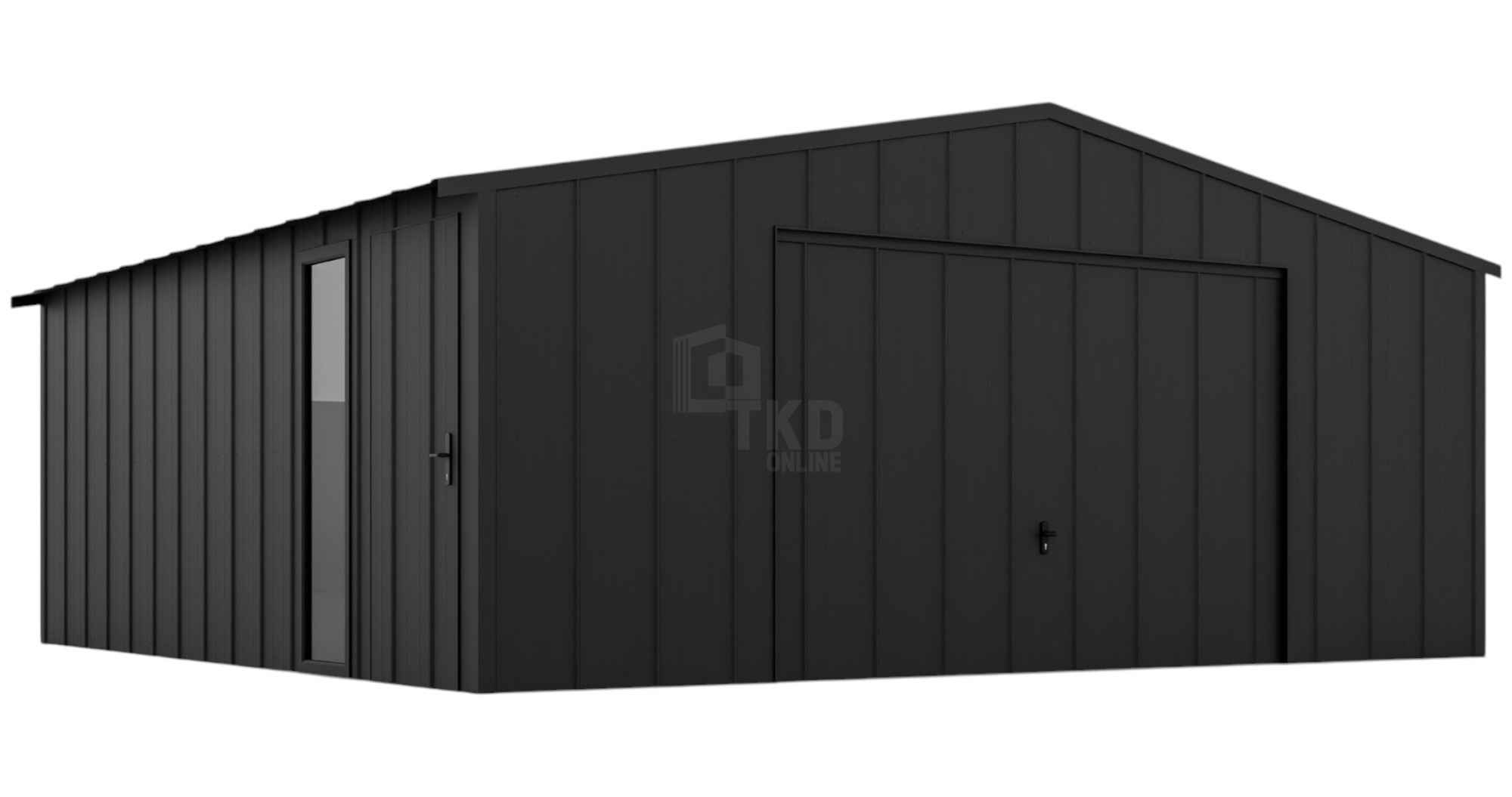 Garaż blaszany 7x6m brama okno drzwi blacha na rąbek dach TKD384 Ostrowiec Świętokrzyski - zdjęcie 1