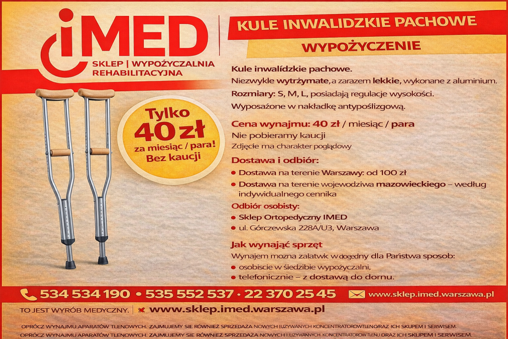 Kule inwalidzkie pachowe wynajem Warszawa Bemowo - zdjęcie 1