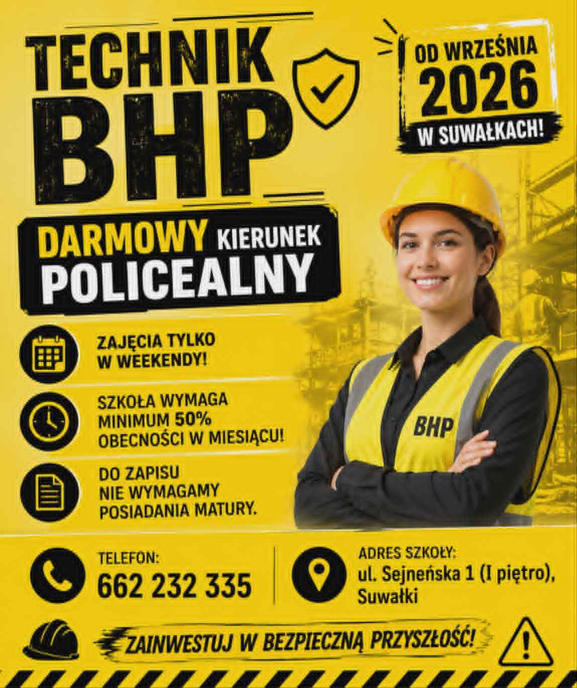 TECHNIK BHP - NAUKA ZA DARMO! Suwałki - zdjęcie 1