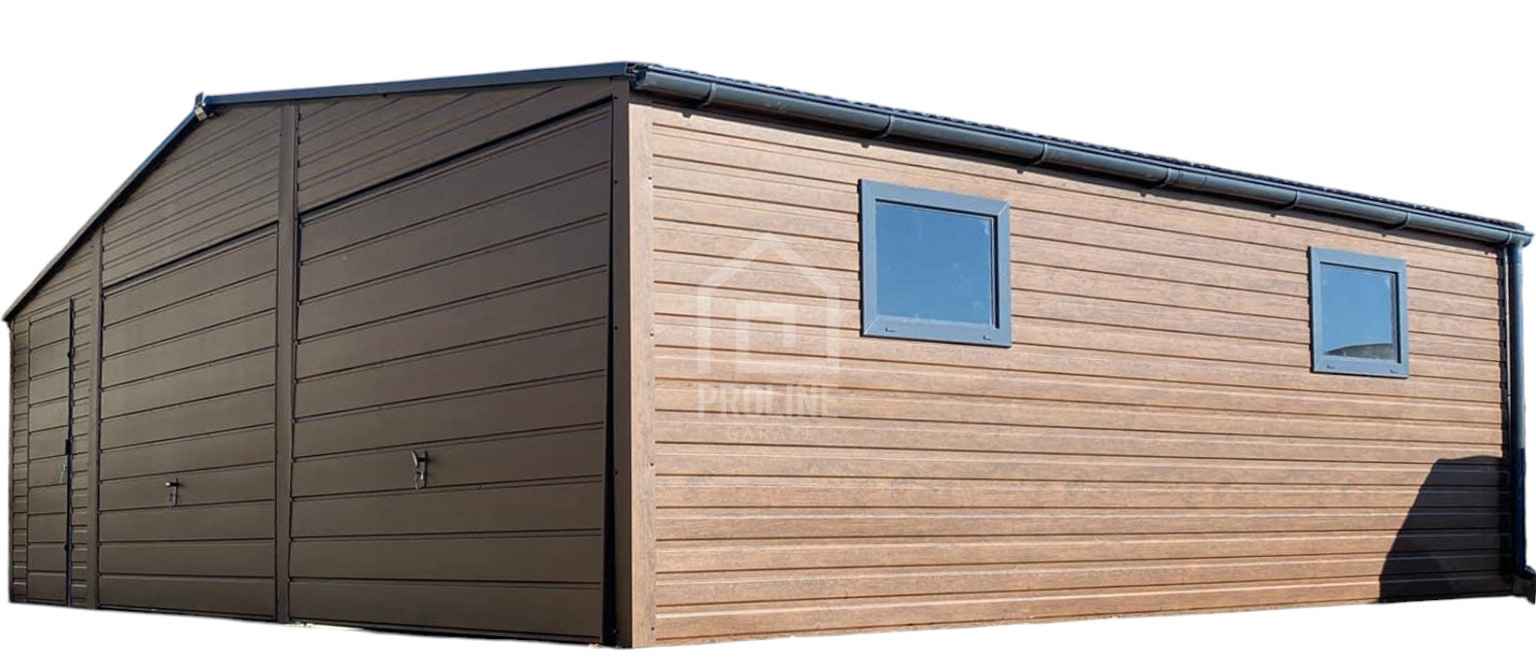 Garaż blaszany 8x6m 2x Brama drzwi 2x okno  Dach dwuspadowy PLG183 Tarnobrzeg - zdjęcie 1